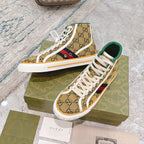 Vintage Pattern Canvas High Top Sneakers S283417