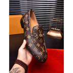 Monogram Print Metal Buckle Loafers S283414