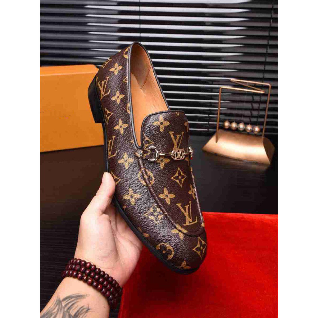 Monogram Print Metal Buckle Loafers S283414