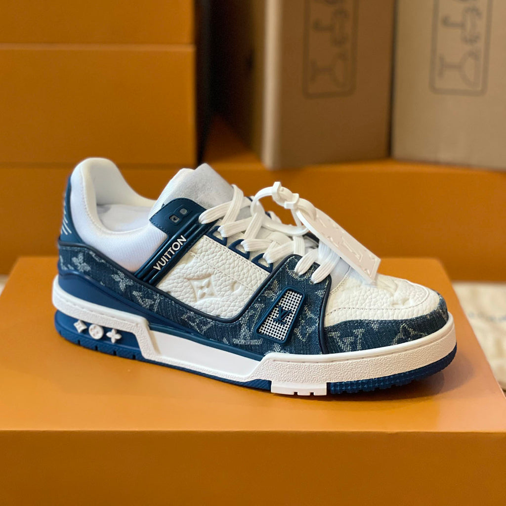 Pattern Panel Lace-Up Low Top Trainer Sneakers S283418