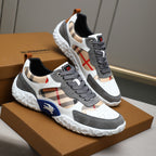 Men's Plaid Patchwork Chunky Sole Casual Sneakers NE190125