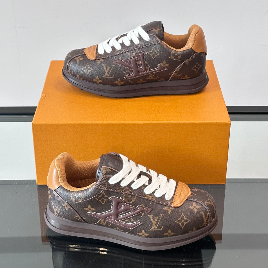 Allover Printed Lace-Up Low Top Platform Sneakers S283420