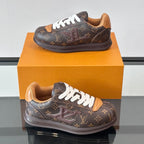 Allover Printed Lace-Up Low Top Platform Sneakers S283420
