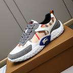 Men's Plaid Patchwork Chunky Sole Casual Sneakers NE190125