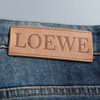 Knotted Embroidery Logo Straight Fit Denim Jeans NE210202