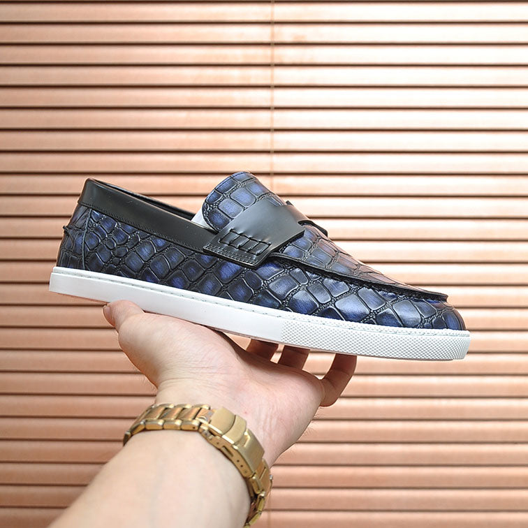 Croc Embossed Casual Loafer NE190136