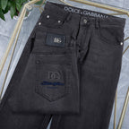 Dark Wash Grey Multi-Style Embroidery Denim Jeans L260604