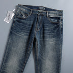 Knotted Embroidery Logo Straight Fit Denim Jeans NE210202