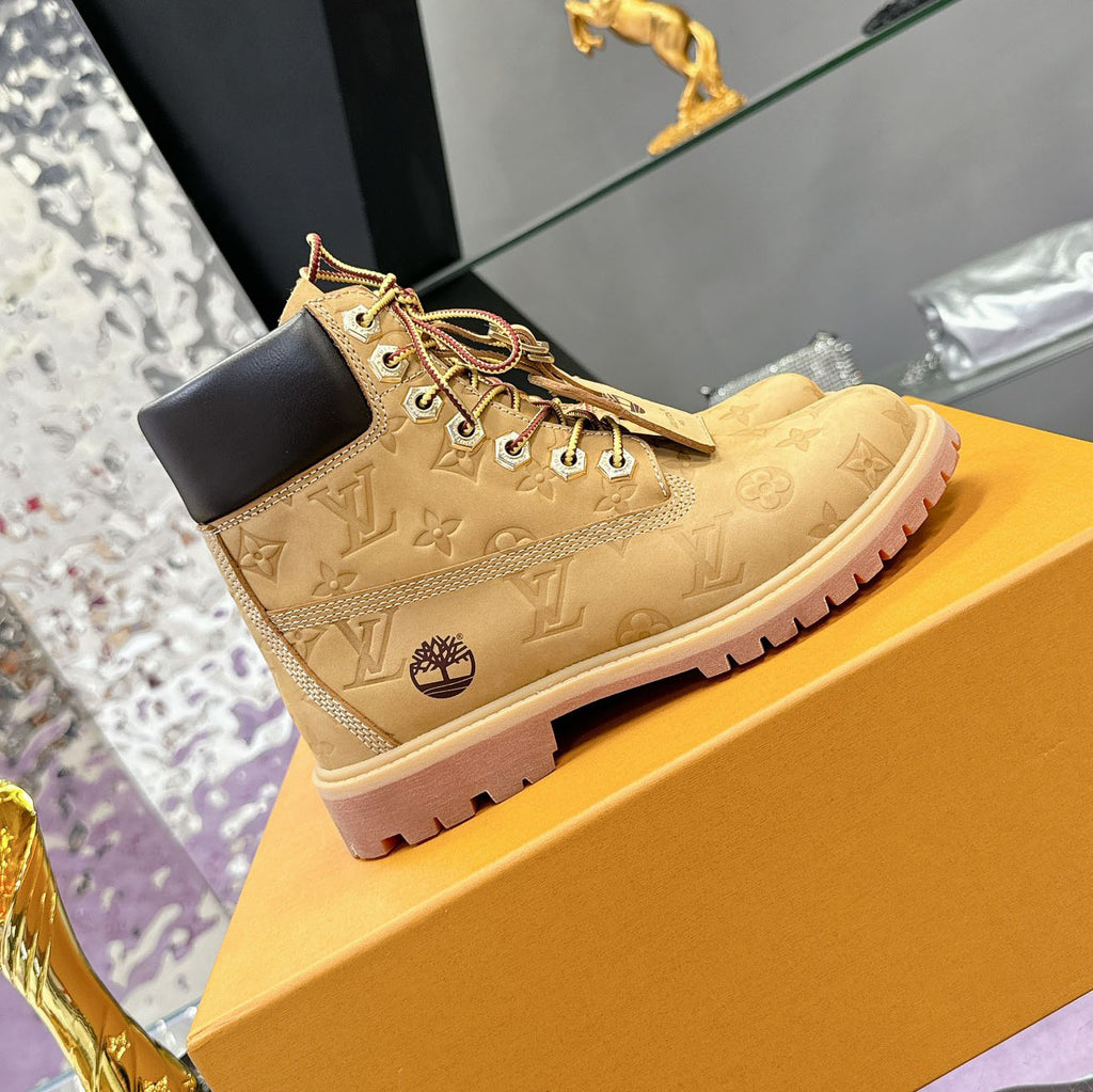 Embossed Chunky Lug Sole Work Ankle Boots S265507