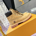 Embossed Chunky Lug Sole Work Ankle Boots S265507