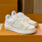 Pattern Panel Lace-Up Low Top Trainer Sneakers S283418