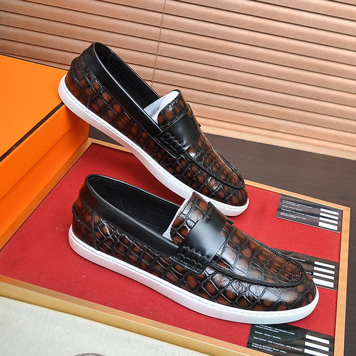 Croc Embossed Casual Loafer NE190136
