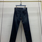 Vintage Black Wash Metal Badge Denim Jeans M260731