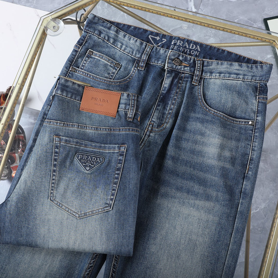 Heritage Triangle Logo Slim Fit Denim E260919