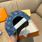 Denim Monogram Print Baseball Cap G103016