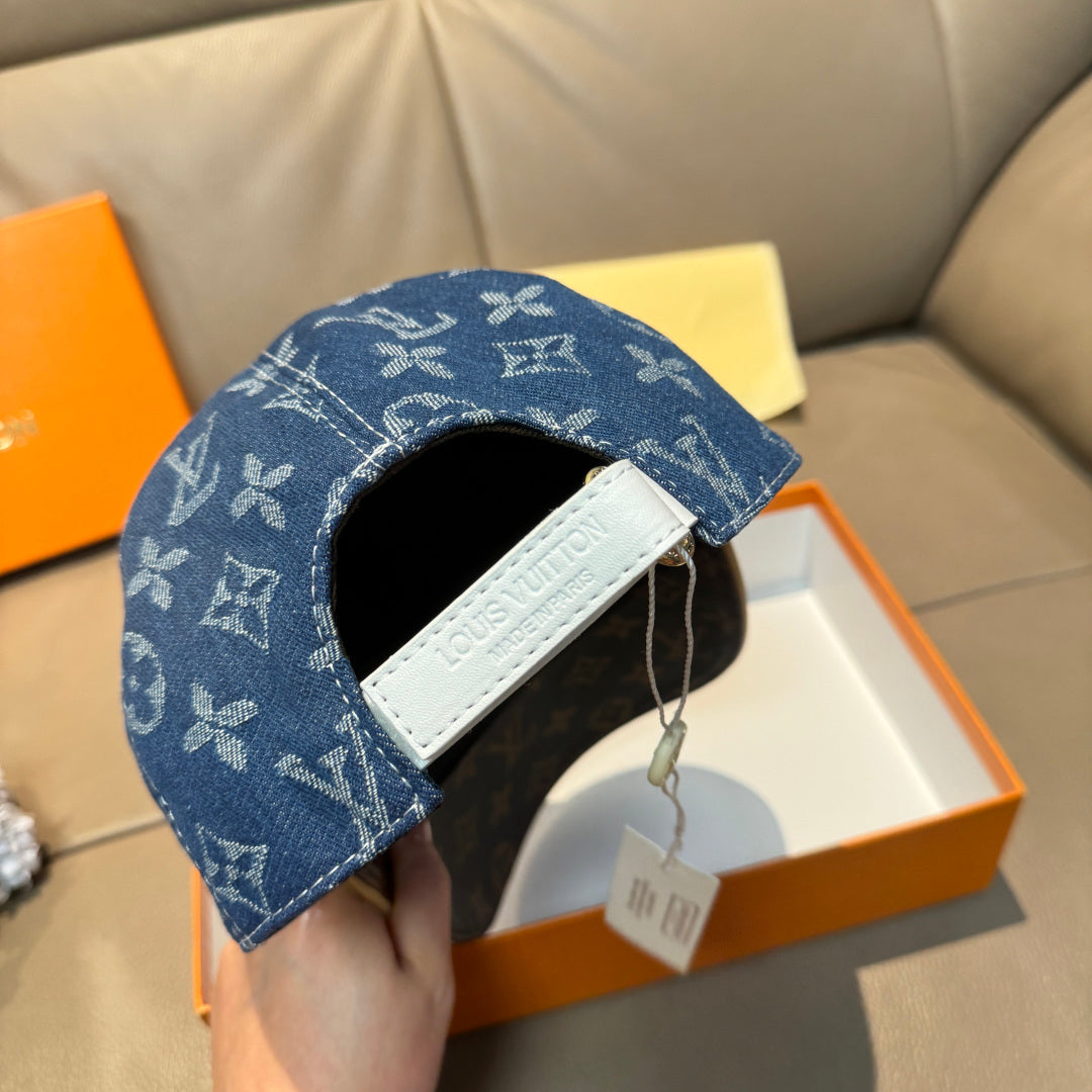 Denim Monogram Print Baseball Cap G103016