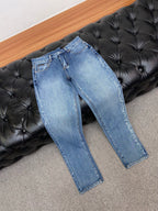 Royal Wreath Embossed Slim Fit Denim E260916