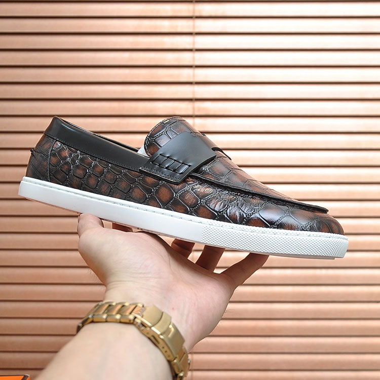 Croc Embossed Casual Loafer NE190136