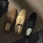 Suede Cap Toe Brogue Oxford Shoes Lace-Up Dress Shoes Y101134