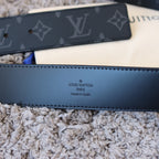 Checkered & Vintage Print Metal Buckle Belt E020802