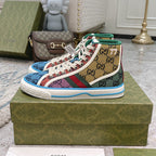 Vintage Pattern Canvas High Top Sneakers S283417