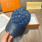 Denim Monogram Print Baseball Cap G103015