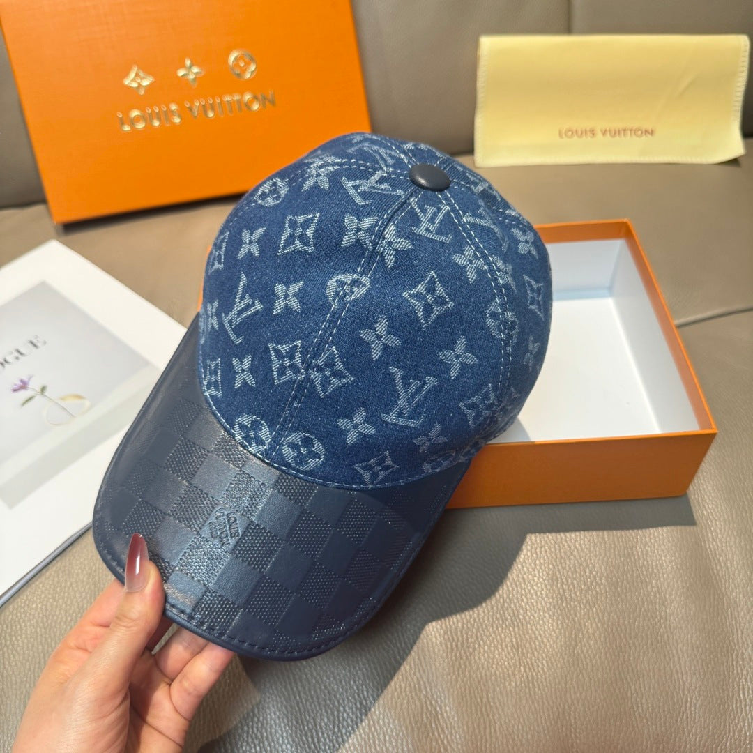 Denim Monogram Print Baseball Cap G103015