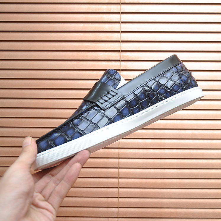 Croc Embossed Casual Loafer NE190136