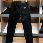 Black Triangle Metal Logo Slim Jeans C261011