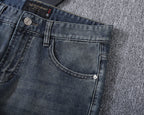 Vintage Key Artwork Print Slim Denim V260833
