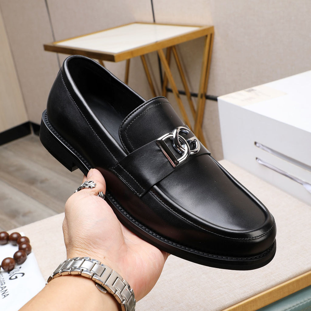 Men's Metal Double Ring Buckle Slip-On Loafers NE190139