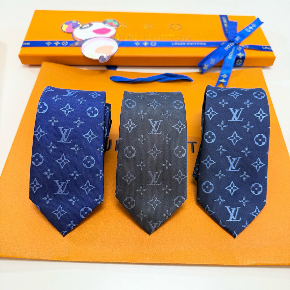 Men's Four-Point Floral Jacquard Necktie E2081010