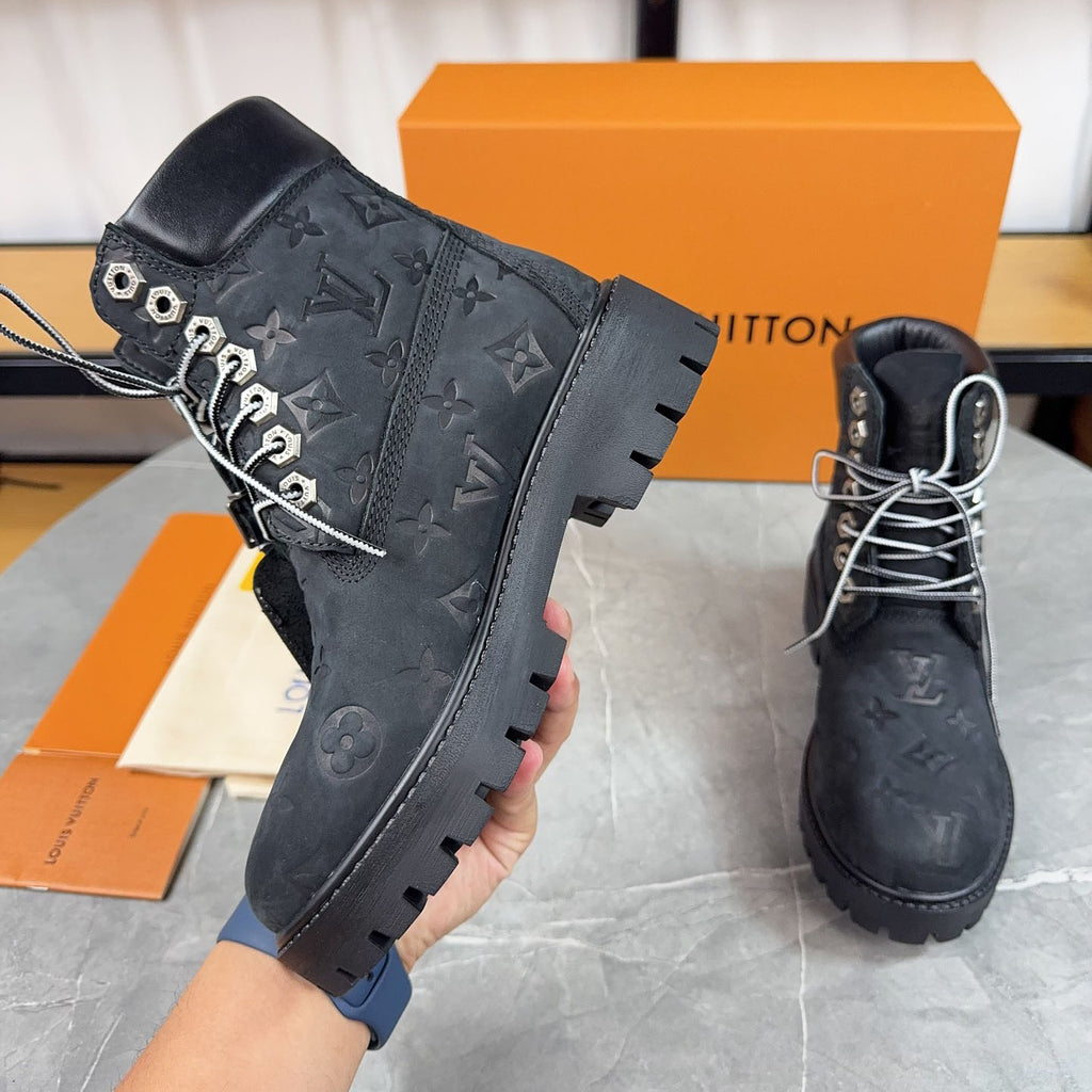 Embossed Thick Sole Martin Work Boots S265506