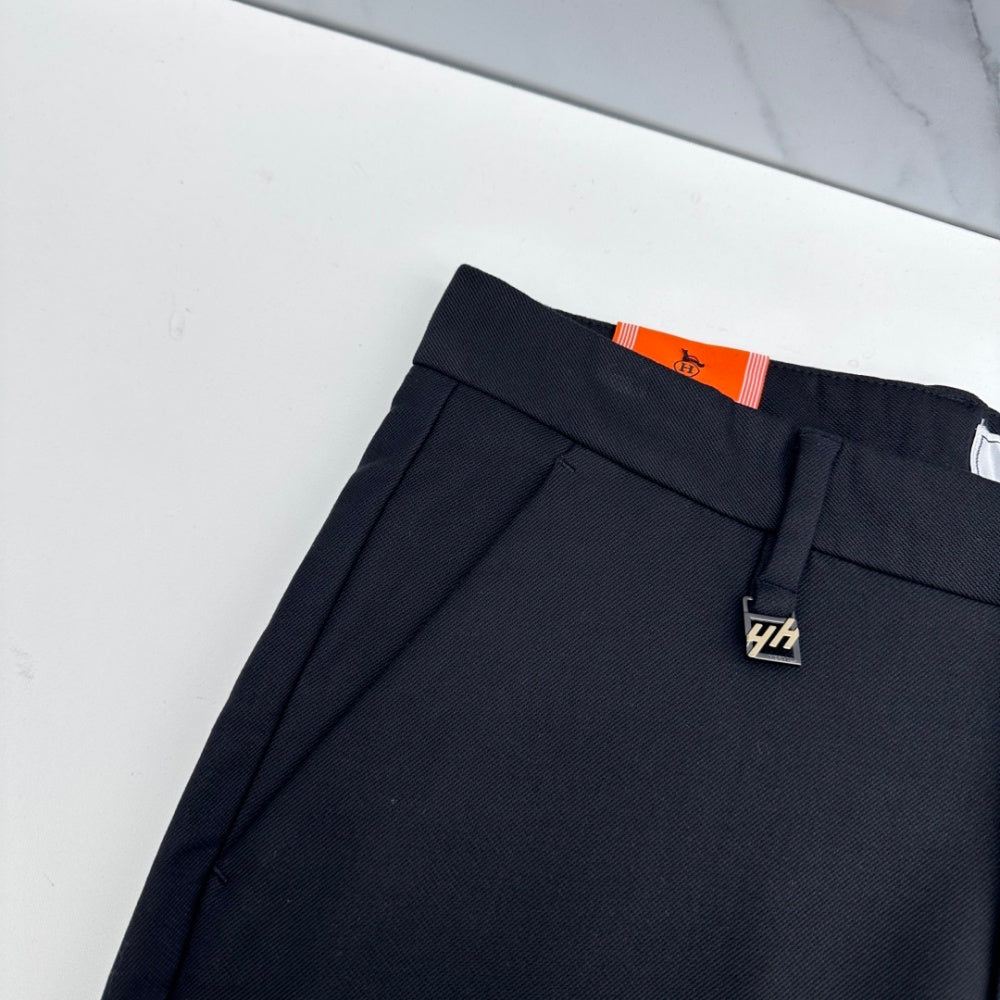 Fine Textured Solid Straight Business Trousers P141007