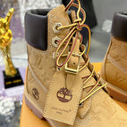 Embossed Chunky Lug Sole Work Ankle Boots S265507