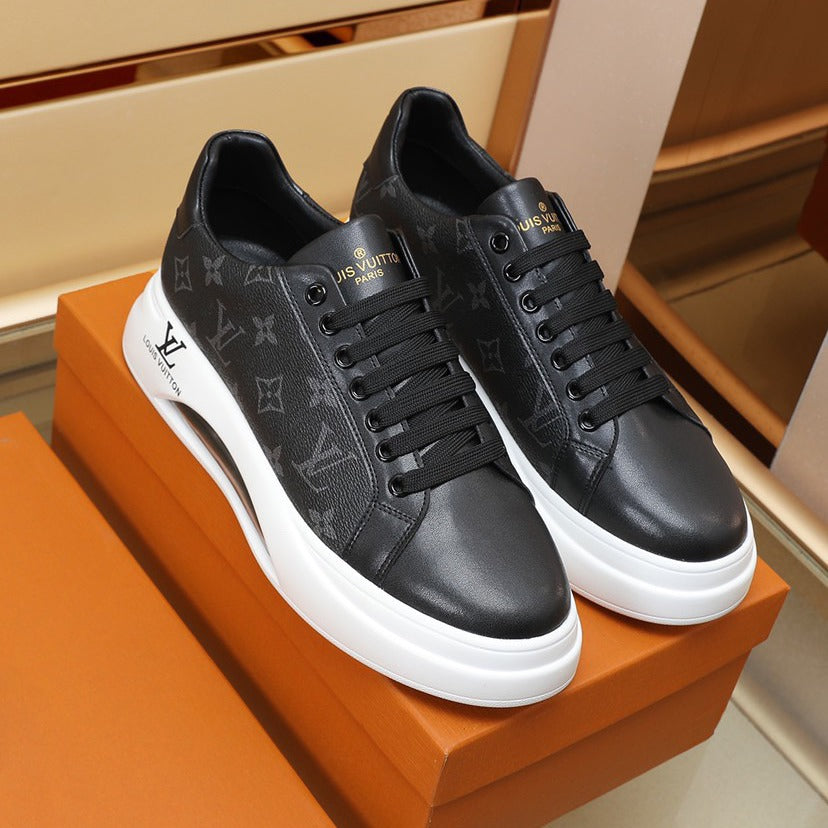 Monogram Panel Cutout Platform Sneakers S283403