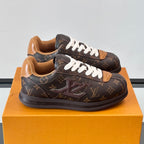 Allover Printed Lace-Up Low Top Platform Sneakers S283420