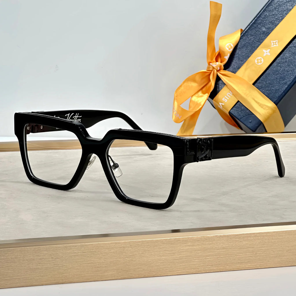 Bold Square Frame Sunglasses Rivet Metal Hinge Decor Eyewear K030101
