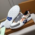 Men's Plaid Patchwork Chunky Sole Casual Sneakers NE190125