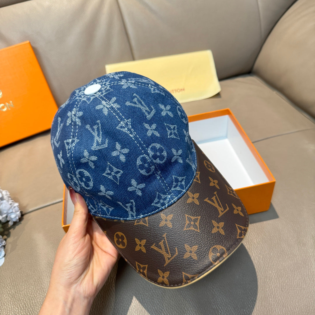 Denim Monogram Print Baseball Cap G103016