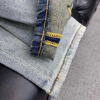 Men Vintage Faded Light Wash Jeans C261020