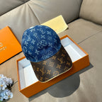 Denim Monogram Print Baseball Cap G103016