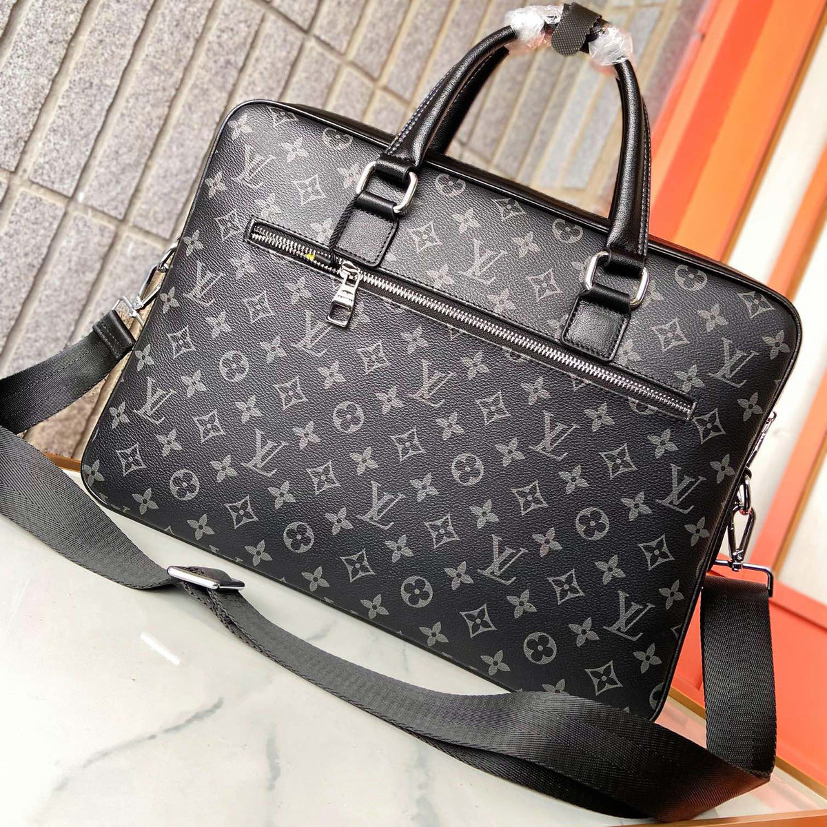 Monogram Print Splicing Business Briefcase B101016