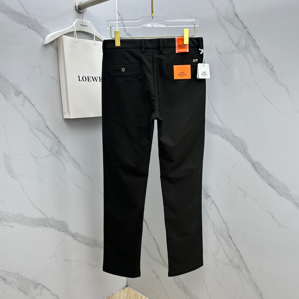 Fine Textured Solid Straight Business Trousers P141007