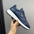 Calfskin Triangle Badge Lace-Up Sneaker S283439