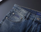 Multi-Color Embroidered Motif Pocket Slim Fit Denim V260827