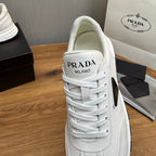 Calfskin Triangle Badge Lace-Up Sneaker S283439