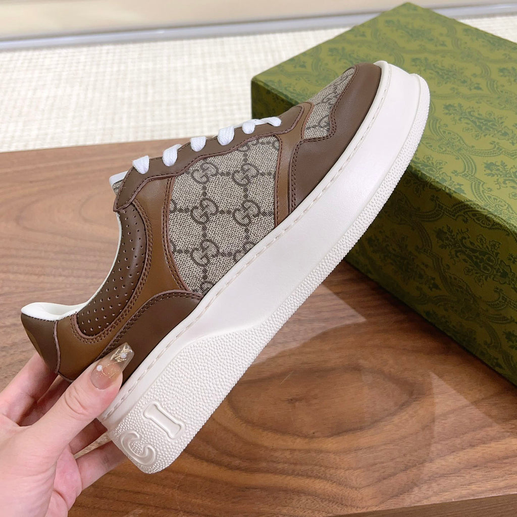 Men's Interlocking G Monogram Patchwork Platform Sneakers JN081101