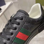 Allover Print Web Stripe Low Top Lace-Up Sneaker S283427