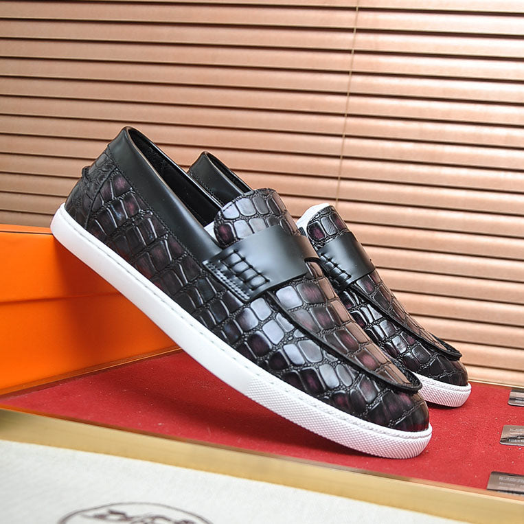 Croc Embossed Casual Loafer NE190136